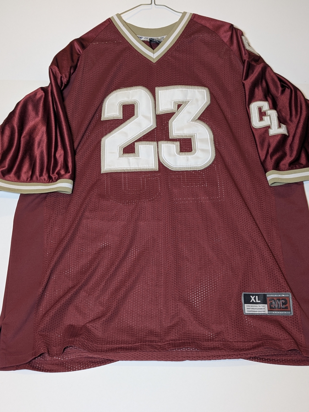 Vintage Style 212 NYC Varsity Mesh Football Jersey #23 Maroon Size 2XL